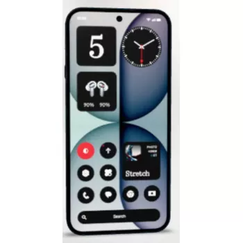 Smartphone Nothing 4a — 6.78 tolli (17.2 cm), Snapdragon 7s Gen 4, 8 GB RAM, 128 GB, 50 MP kolmikkaamera, 5080 mAh, Dual SIM, Android 16.0, Must