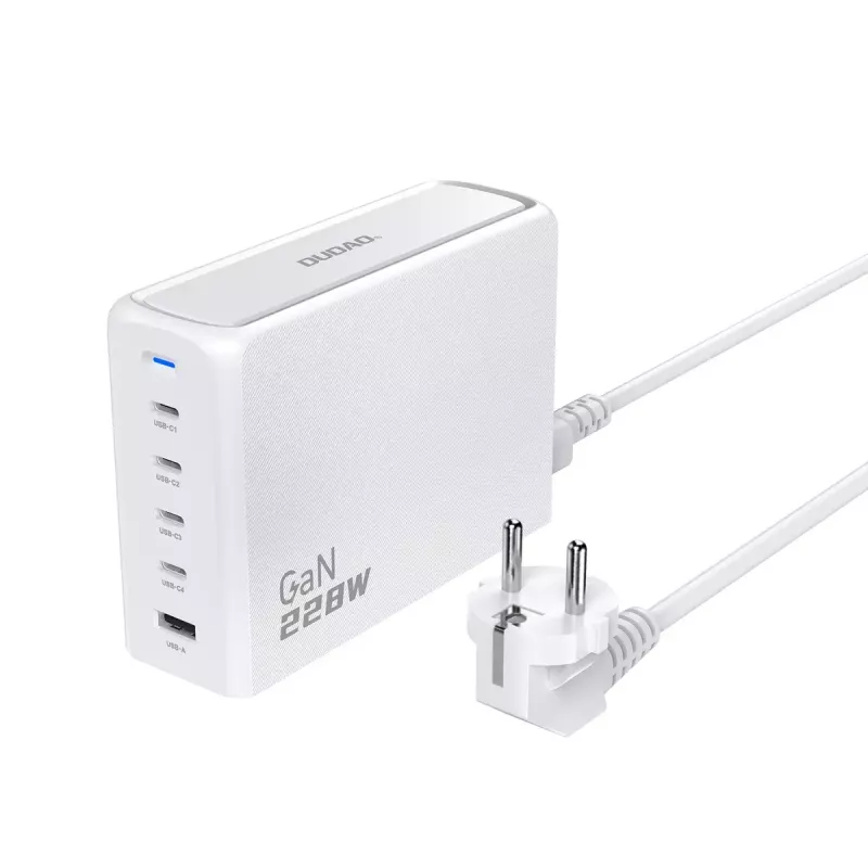 Laadija DUDAO A228EU 228W GaN 4xUSB-C 1xUSB-A