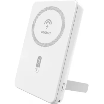 Kaasaskantav akupank Dudao K14S+ 10000 mAh 20W USB-A, USB-C ja MagSafe'iga, valge
