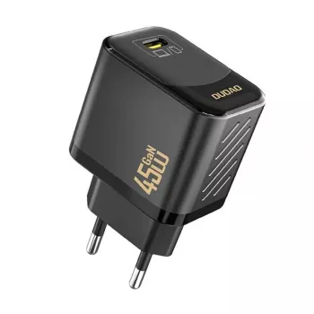 Seinalaadija Dudao A28 45W GaN USB-C, must — ühe pordiga kiirlaadija