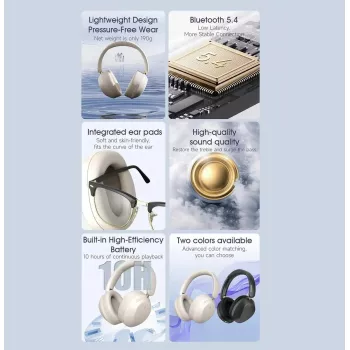 Kõrvaklapid Dudao X22 Max Bluetooth 5.4 ANC mustad
