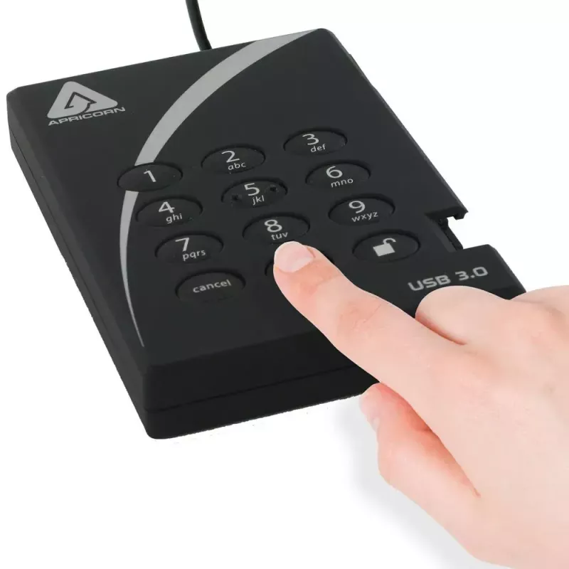 Väline kõvaketas Apricorn 2TB USB 3.2 Gen 1 Aegis Padlock