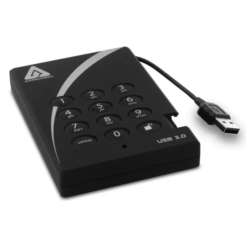 Väline kõvaketas Apricorn 2TB USB 3.2 Gen 1 Aegis Padlock