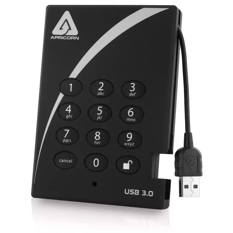 Väline kõvaketas Apricorn 2TB USB 3.2 Gen 1 Aegis Padlock