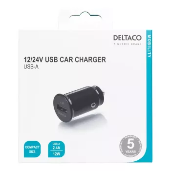 Autolaadija Deltaco USB-CAR123 Universal Must