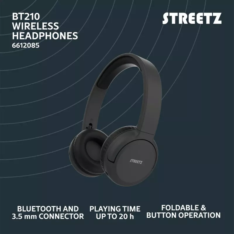 Kõrvaklapid Streetz BT210-BLK