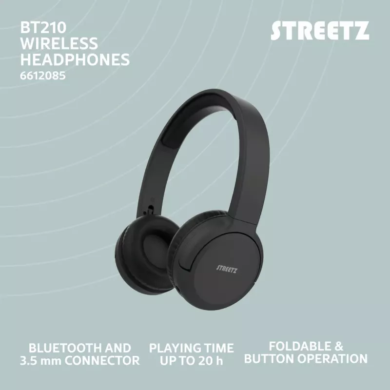 Kõrvaklapid Streetz BT210-BLK