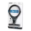 Käeshoitav suurendusklaas Carson LumiCraft 2x, LED, patareitoitega, must, 135×23×226 mm