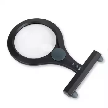 Käeshoitav suurendusklaas Carson LumiCraft 2x, LED, patareitoitega, must, 135×23×226 mm