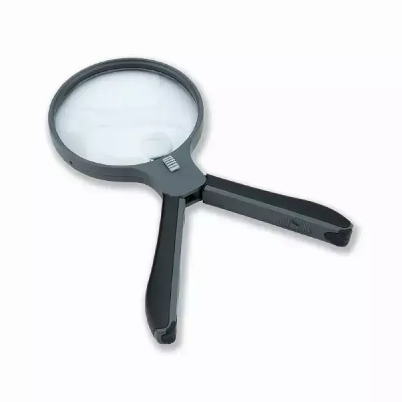 Suurendusklaas Carson Split Handle HF-11 — 3,5× käeshoitav luup, must/läbipaistev, AAA patarei