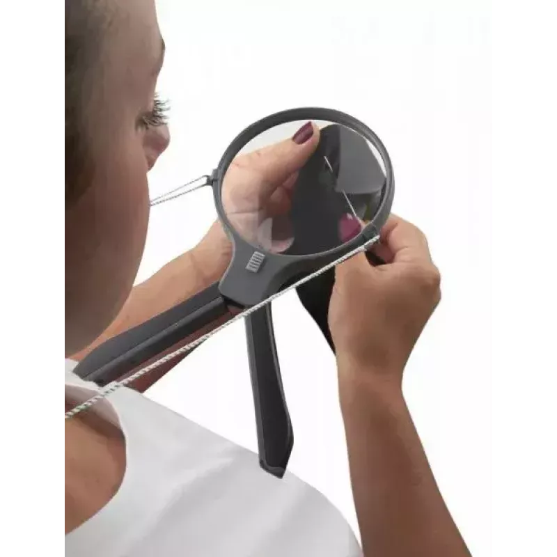 Suurendusklaas Carson Split Handle HF-11 — 3,5× käeshoitav luup, must/läbipaistev, AAA patarei