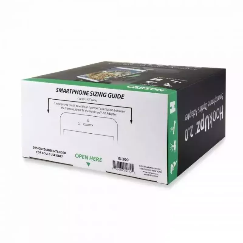 Teleskoop-kaamera/nutitelefoni kinnitus Carson HookUpz 2.0 laius 109 mm sügavus 58 mm kõrgus 114 mm