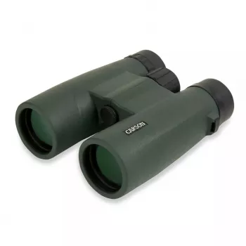 Binokkel Carson JR Series 10x42 BaK-4, kompaktne katuseprisma, must/roheline
