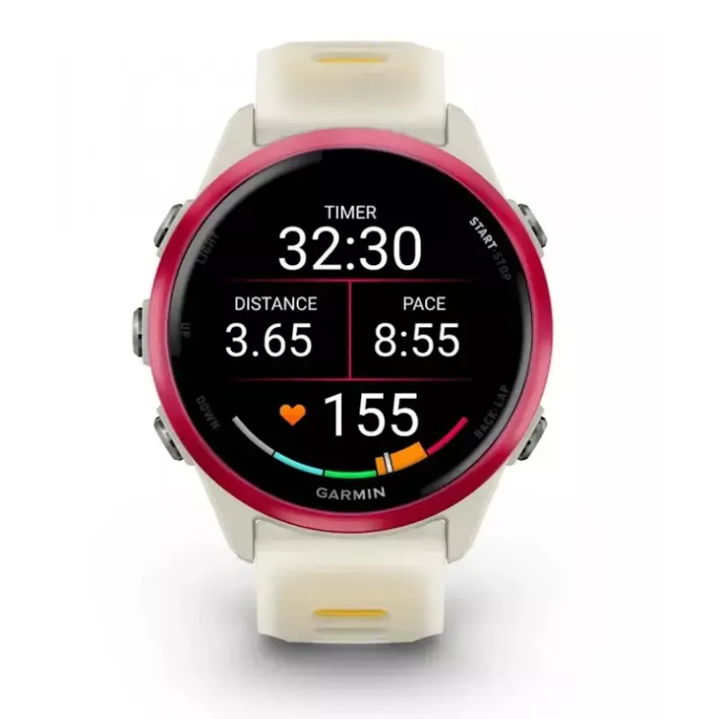 Spordi-nutikell GARMIN Forerunner 570 42 mm, 1,2-tolline AMOLED 390×390, GPS, Wi‑Fi, 8 GB, 42 g, silikoonrihm