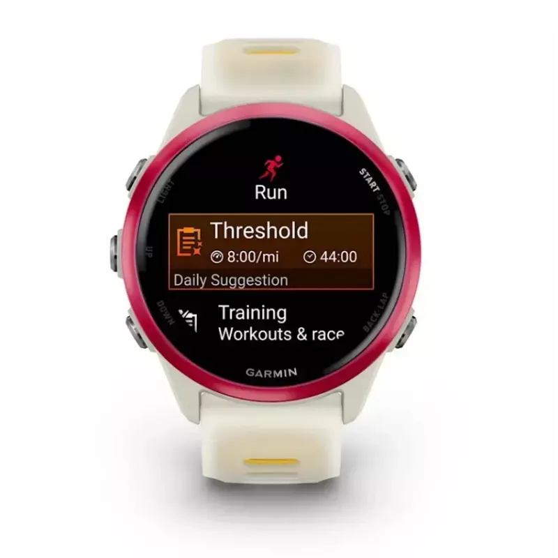 Spordi-nutikell GARMIN Forerunner 570 42 mm, 1,2-tolline AMOLED 390×390, GPS, Wi‑Fi, 8 GB, 42 g, silikoonrihm