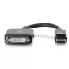 C2G 8in DisplayPort isane ühekanaliliseks DVI-D emaseks adaptermuundur must