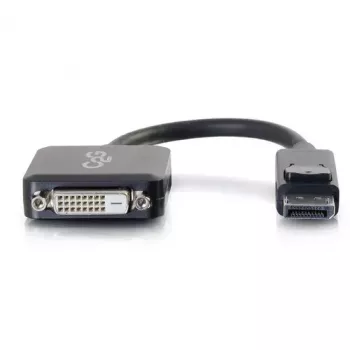 C2G 8in DisplayPort isane ühekanaliliseks DVI-D emaseks adaptermuundur must