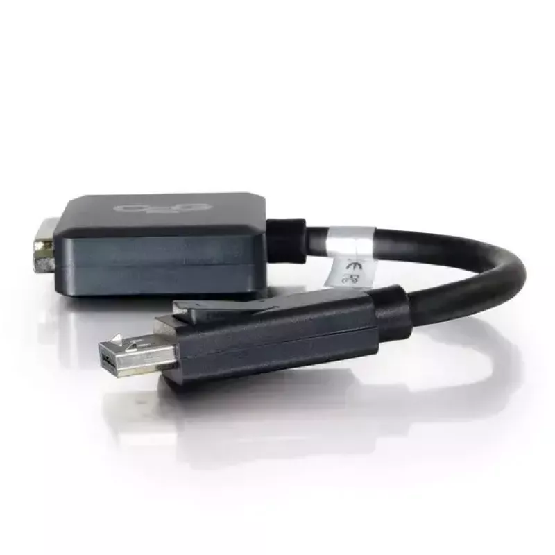 C2G 8in DisplayPort isane ühekanaliliseks DVI-D emaseks adaptermuundur must