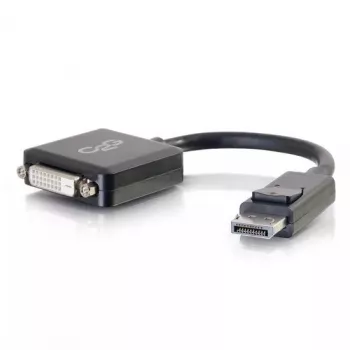 C2G 8in DisplayPort isane ühekanaliliseks DVI-D emaseks adaptermuundur must