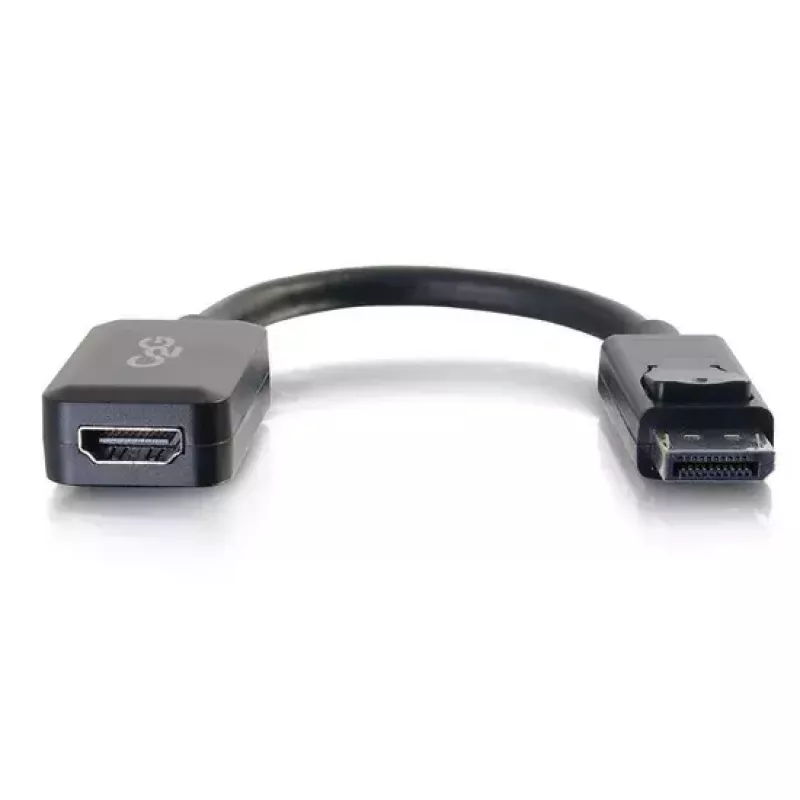 C2G 8in DisplayPort isane HDMI emane adaptermuundur Must