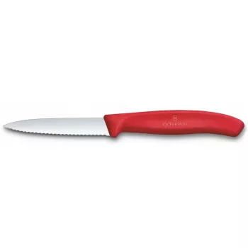 Kööginuga Victorinox Swiss Classic 8 cm köögiviljanuga punane — 8 cm tera, plastmassist käepide