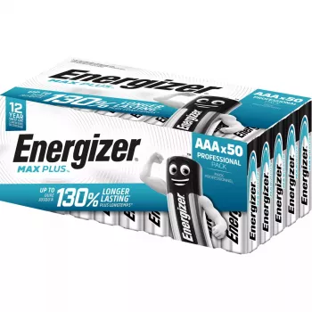 Energizer Max Plus LR03 AAA 1.5 V leelispatareid 50 tk pakendis