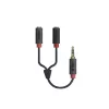 Audio stereokaabel SBS Audio 3,5 mm pesa ja jaoturiga