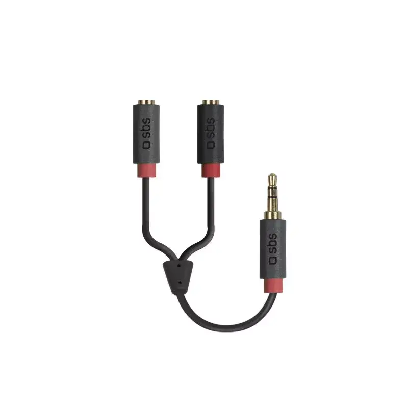 Audio stereokaabel SBS Audio 3,5 mm pesa ja jaoturiga