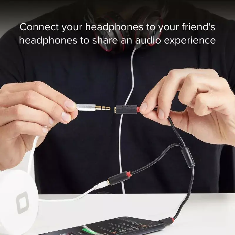 Audio stereokaabel SBS Audio 3,5 mm pesa ja jaoturiga
