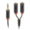 Audio stereokaabel SBS Audio 3,5 mm pesa ja jaoturiga
