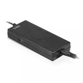 Toiteadapter SBS Portable 90W sülearvutitele, siseruumides, must, 2,2 m