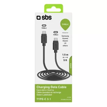 Andme- ja laadimiskaabel SBS TECABLETCC31K USB-C 1,5 m USB 3.2 Gen 1