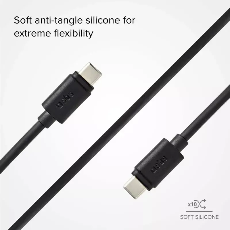 Andme- ja laadimiskaabel SBS TECABLETCC31K USB-C 1,5 m USB 3.2 Gen 1