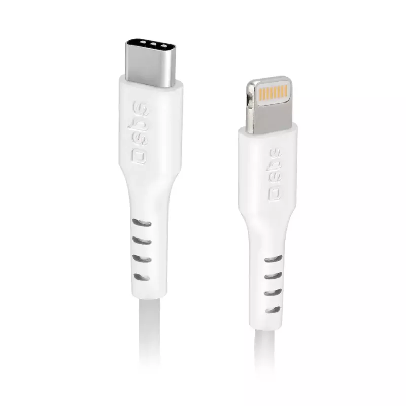 Lightning to USB-C kaabel SBS Mobile TECABLELIGTC2W — 2 m, Valge