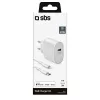 Mobiilseadme laadija SBS TETRKITPD20LIGW Kiire laadimine Siseruumides Valge