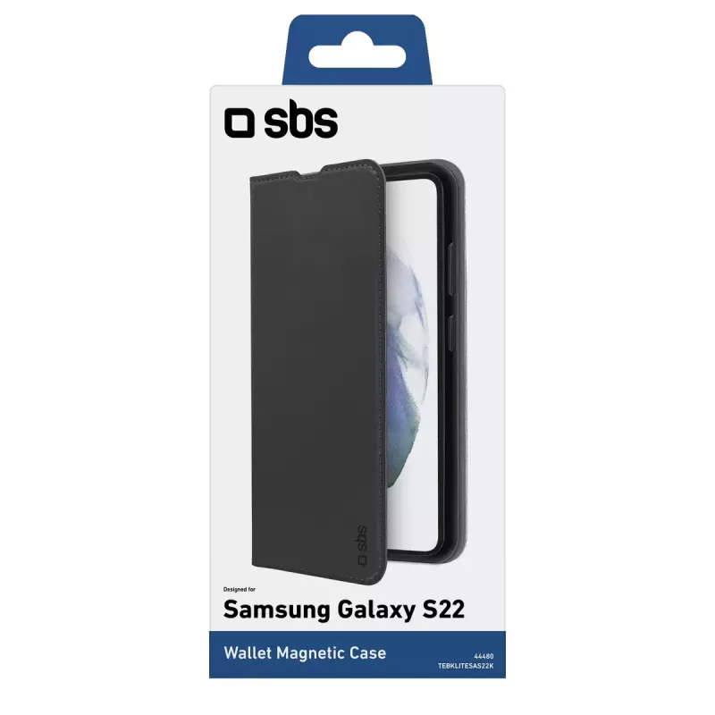 Raamatümbris SBS Galaxy S22+ 16,8 cm Must 2 kaarditaskut