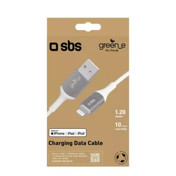 Lightning-kaabel SBS GRECABLEUSBIP589W 1,2 m hõbevalge