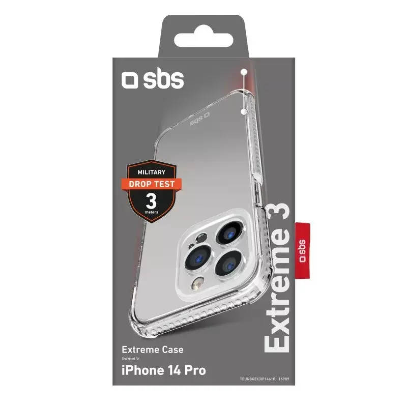 Ümbris SBS Extreme X3 iPhone 14 Pro 15.5 cm läbipaistev
