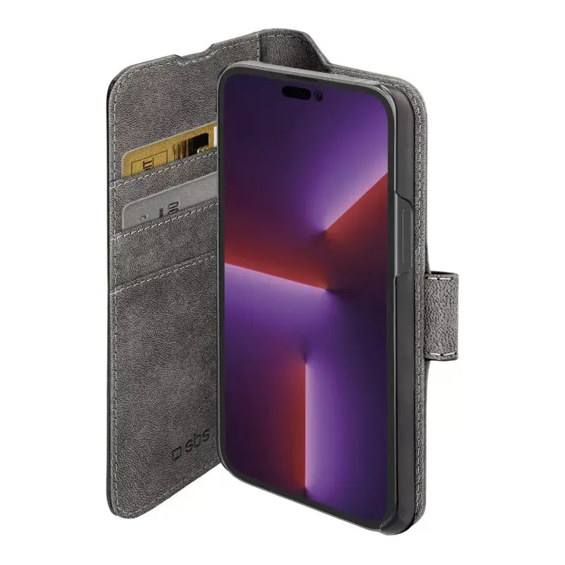 Raamatukaanega rahakotiümbris SBS TEBKWALIP1467PK iPhone 14 Pro Max 17 cm Must