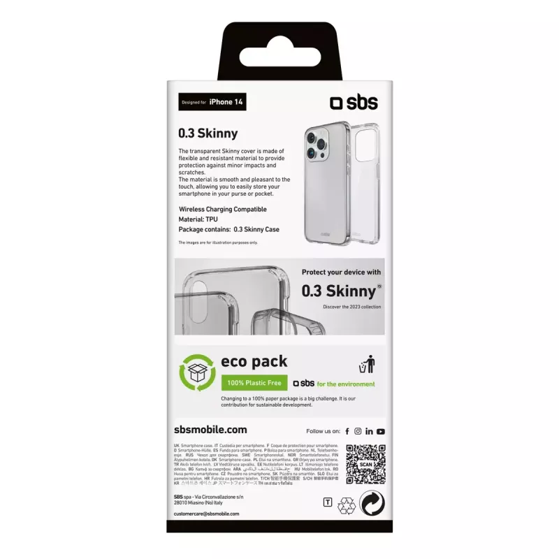 Ümbris SBS TESKINIP1561PT iPhone 15 Pro jaoks 15,5 cm Läbipaistev