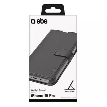 Wallet case SBS TEBKWALIP1561PK for iPhone 15 Pro 6.1 inch Must