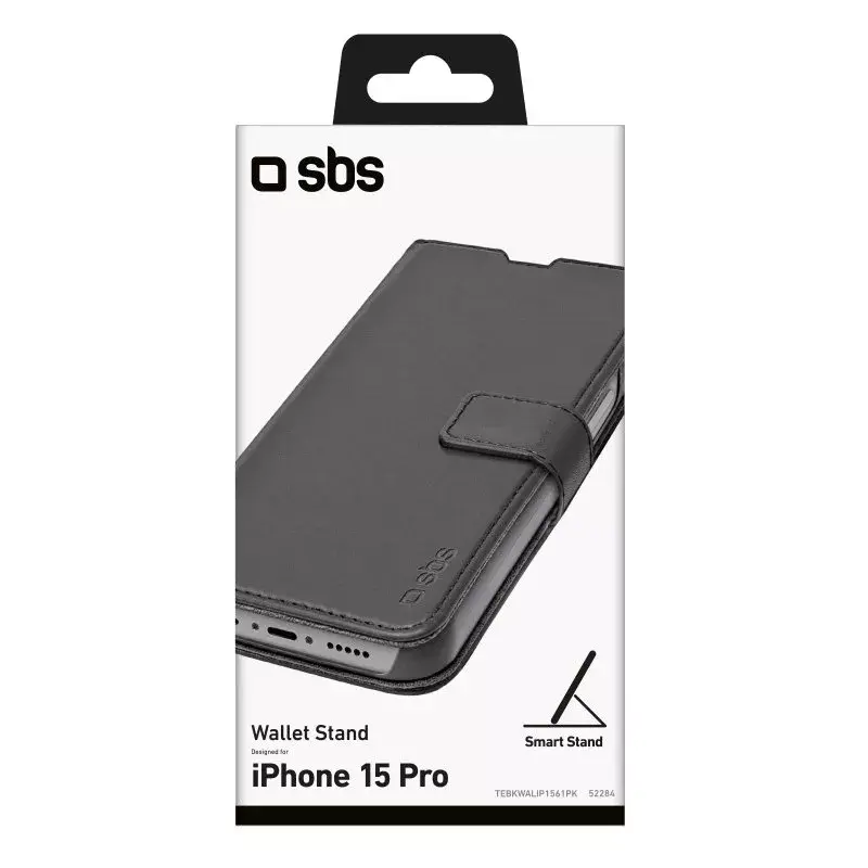 Wallet case SBS TEBKWALIP1561PK for iPhone 15 Pro 6.1 inch Must