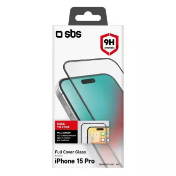 Ekraani/tagakülje kaitseklaas SBS iPhone 15 Pro jaoks, silikoon + karastatud klaas, läbipaistev, 1 tk