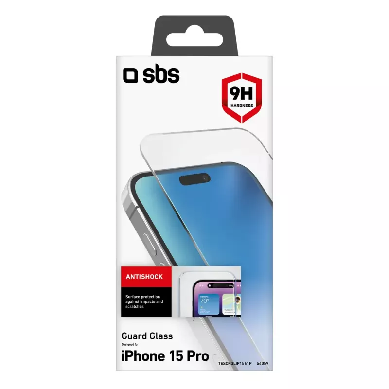 Ekraanikaitse SBS TESCRGLIP1561P Apple iPhone 15 Pro karastatud klaas