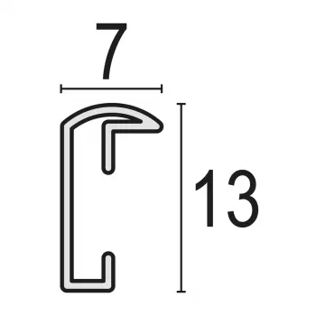 Üksik pildiraam ZEP AL1S4 Silver Wood 207x307 mm