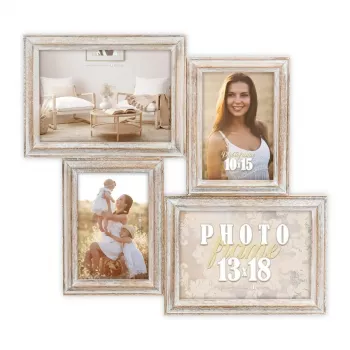 Mitme pildiga pildiraam ZEP AC446B naturaalne puit 390x370 mm
