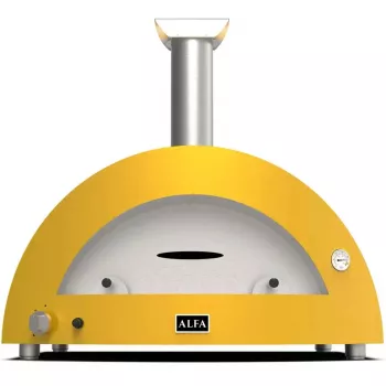 Pitsaahi Alfa Forni Moderno 5 Pizze Hybrid Fire kollane FXMD-5P-GGIA-DE – 5-pitsaline hübriidahi, välistingimustesse