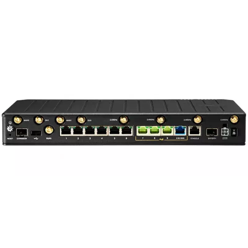 CradlePoint juhtmevaba ruuter E300C-18B NetCloud Enterprise Branchiga — Wi‑Fi 6 kaheribaline, 10GbE, 4G LTE, 5x RJ‑45