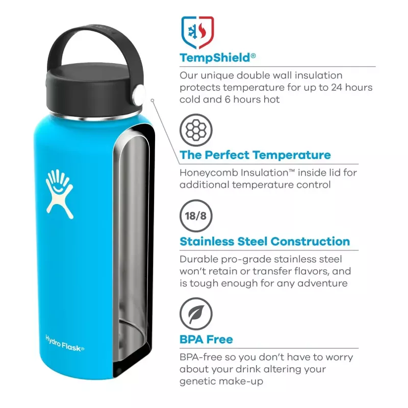 Hydro Flask 32oz Wide Mouth Stainless Steel Must W32BTS001