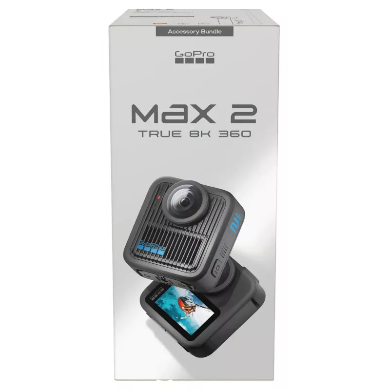 Action camera GoPro MAX2 8K Ultra HD, 29,5 MP sensor, 100 fps, LCD-ekraan, GPS, Wi‑Fi — tarvikute komplekt